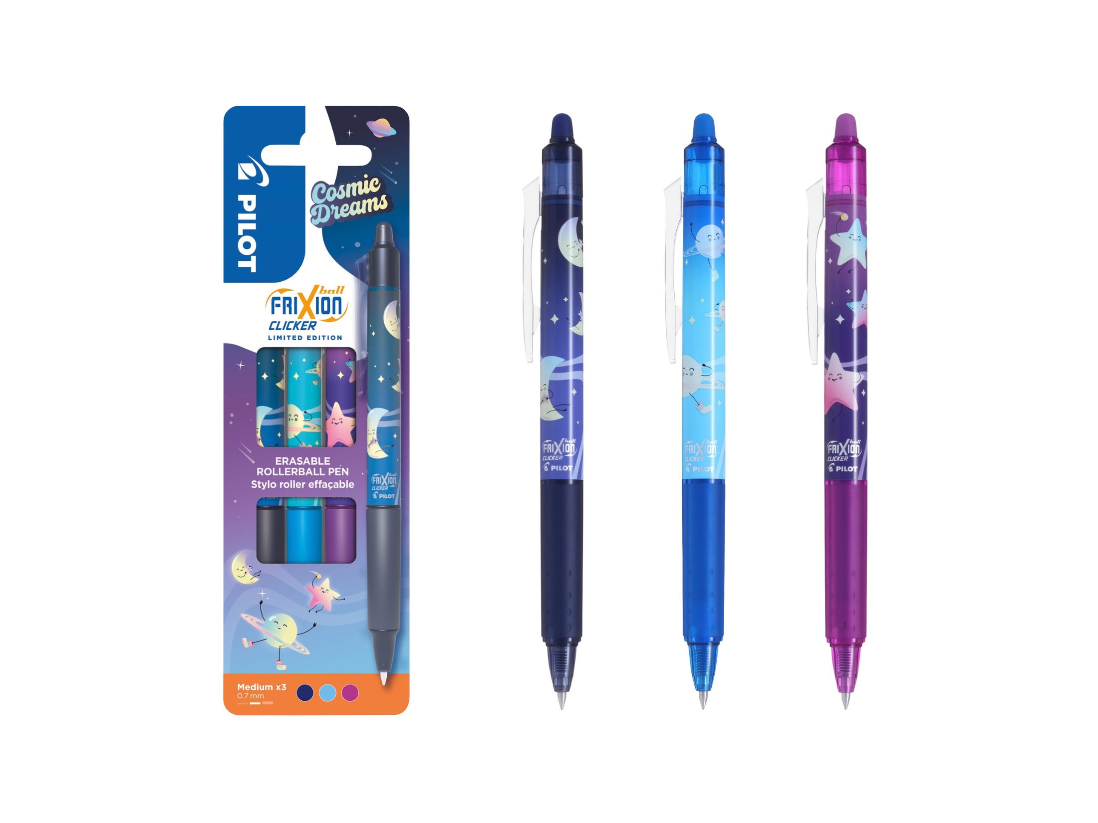 FriXion Clicker Cosmic Dreams Edition 3er Set