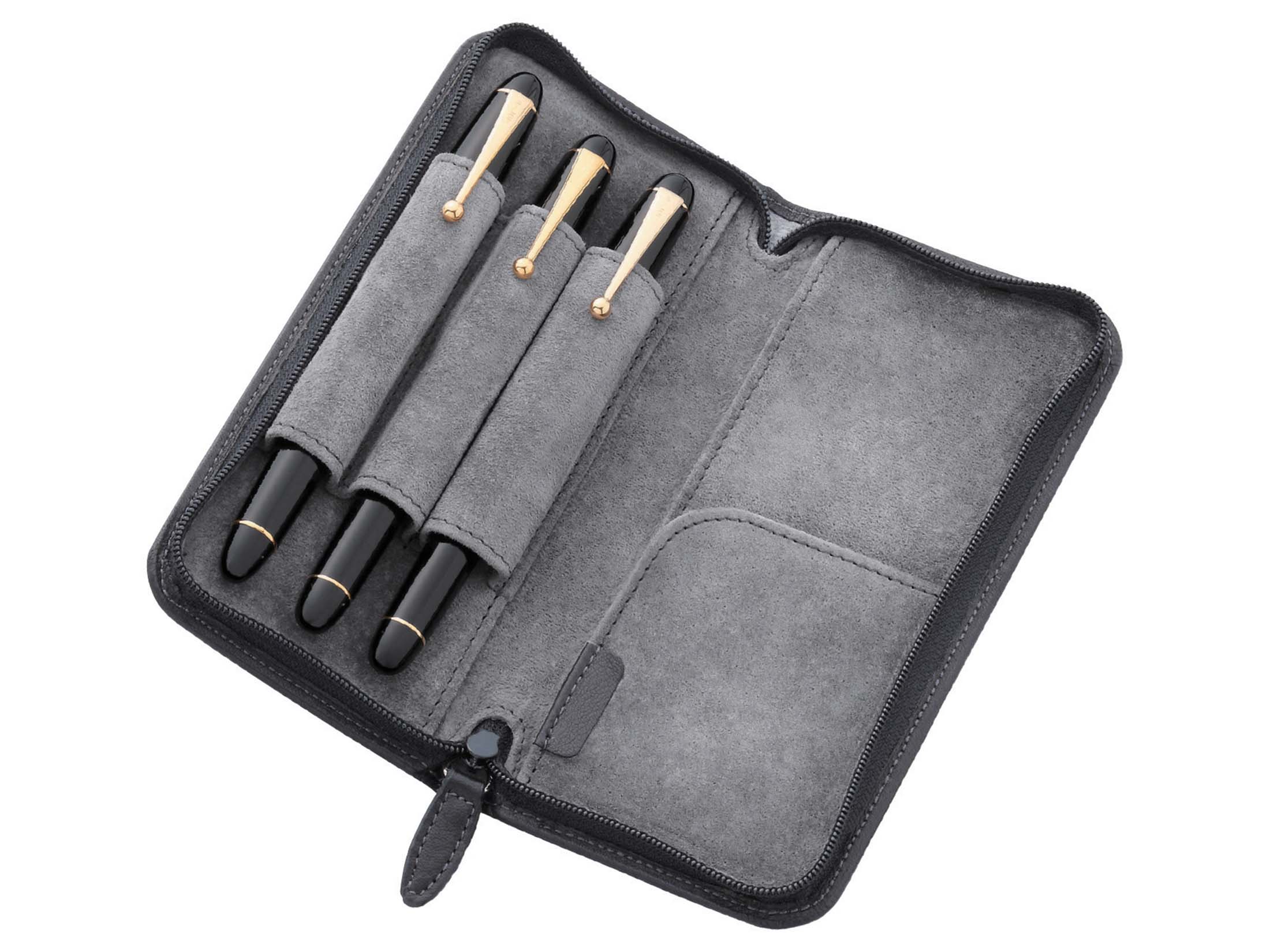 Lederetui mit Reißverschluss